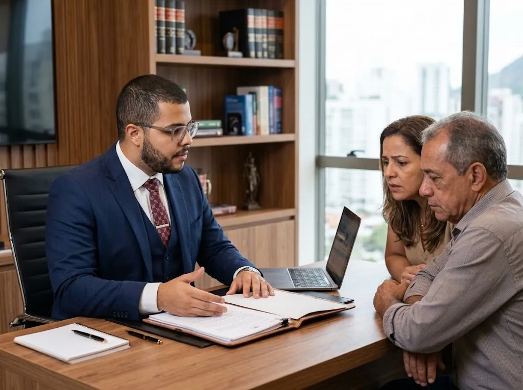 Advogado criminalista em atendimento a familiares de cliente preso preventivamente no Rio de Janeiro